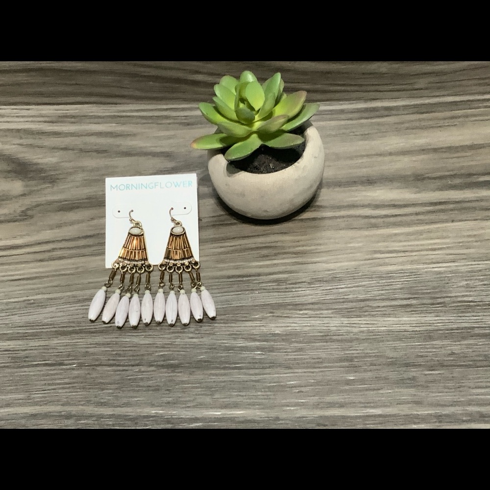 New Morning Flower Dangle Pierced Earrings‎